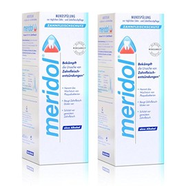 2x Meridol Mouth rinse Gingival barrier 400ml - without alcohol
