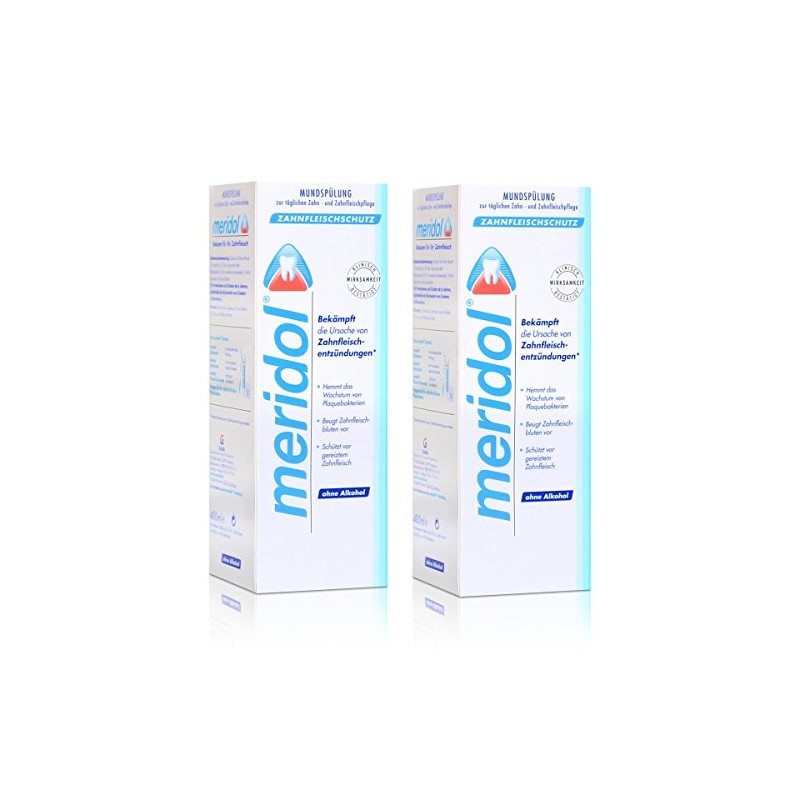 2x Meridol Mouth rinse Gingival barrier 400ml - without alcohol