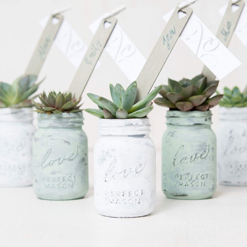 WEDDINGSTAR Mini Love Mason Jar with Lid - 6 Pack