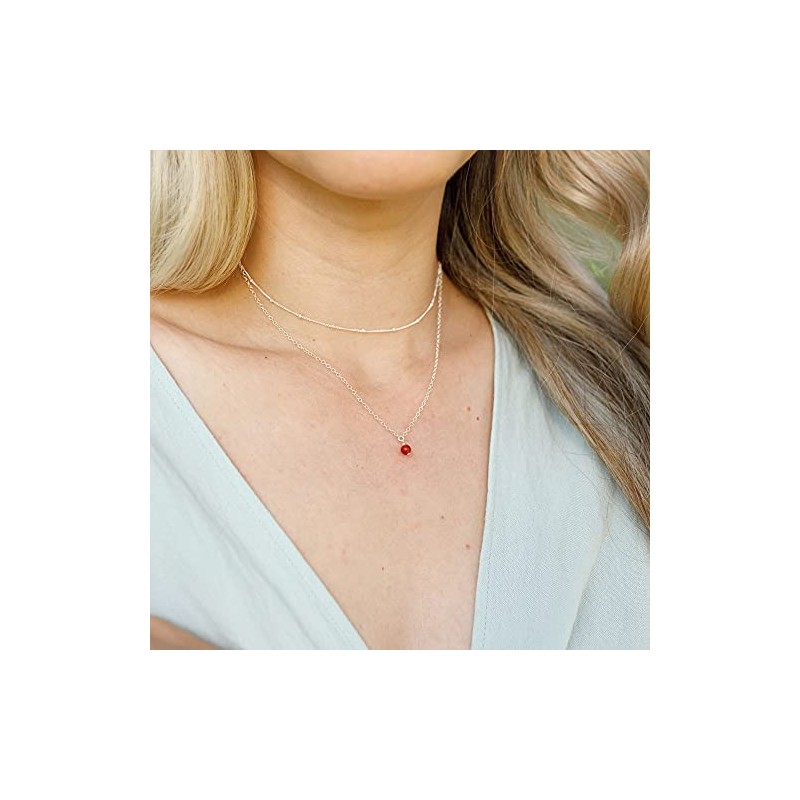 Carnelian Layered Choker in Sterling Silver