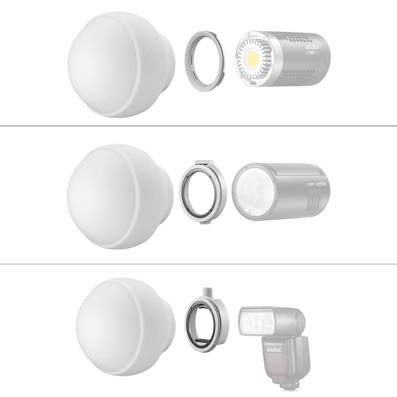 Godox ML-CD15 Diffusion Dome Kit with 3 Adapters, Flash Diffusion