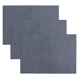 Craedli Grey Suede Microfiber Car Cleaning Cloths, 500GSM Non-Scratch Absorbent Suede Drying Towels for Car Washing Detailing Glass Window Polishing Wipes, Reusable Washable Cleaning Towels (3PCS)