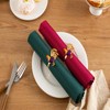 HKTLZNEI Napkin Rings Set of 6,Gold Napkin Holder Rings,Animal Rings
