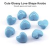 YOYEAH Pack of 6 Heart Shaped Ceramic Furniture Knobs, Colourful