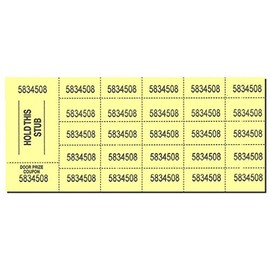 Auction Tickets - 500 Sheets - Yellow
