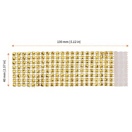 HOZEON 200 PCS 5 x 1.57 Inches Rhinestone Gold Napkin Rings, Blink Napkin Rings Buckles for Table Decorations, Wedding, Dinner, Parties, Banquet, and Reception