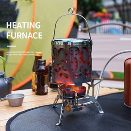 Mini Stove Heating Cover, Camping Mini Heater Stainless Steel Portable Heating Stove for Outdoor Winter Fall