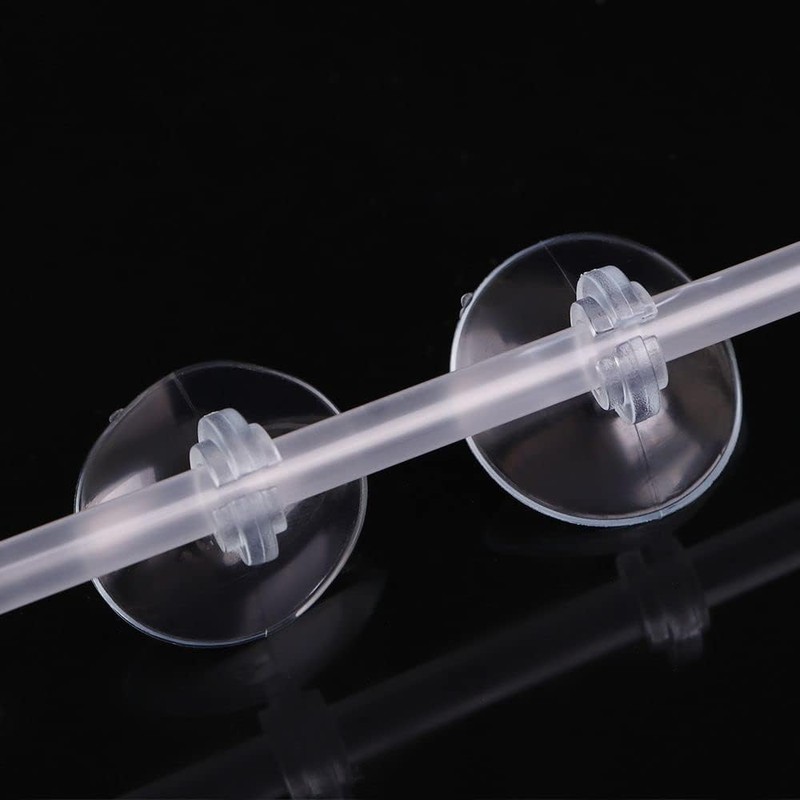 Rosojodg 20Pcs Black Aquarium Suction Cup, Cup Holder Sucker Tube
