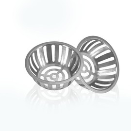 Stainless Steel Round Anti-Blocking Roof Drains, 2PCS Ground Drains Floor Forced Drainage Garden Balcony Floor Gutters Drainage Cover Dome Drain Cover(125mm 5in)