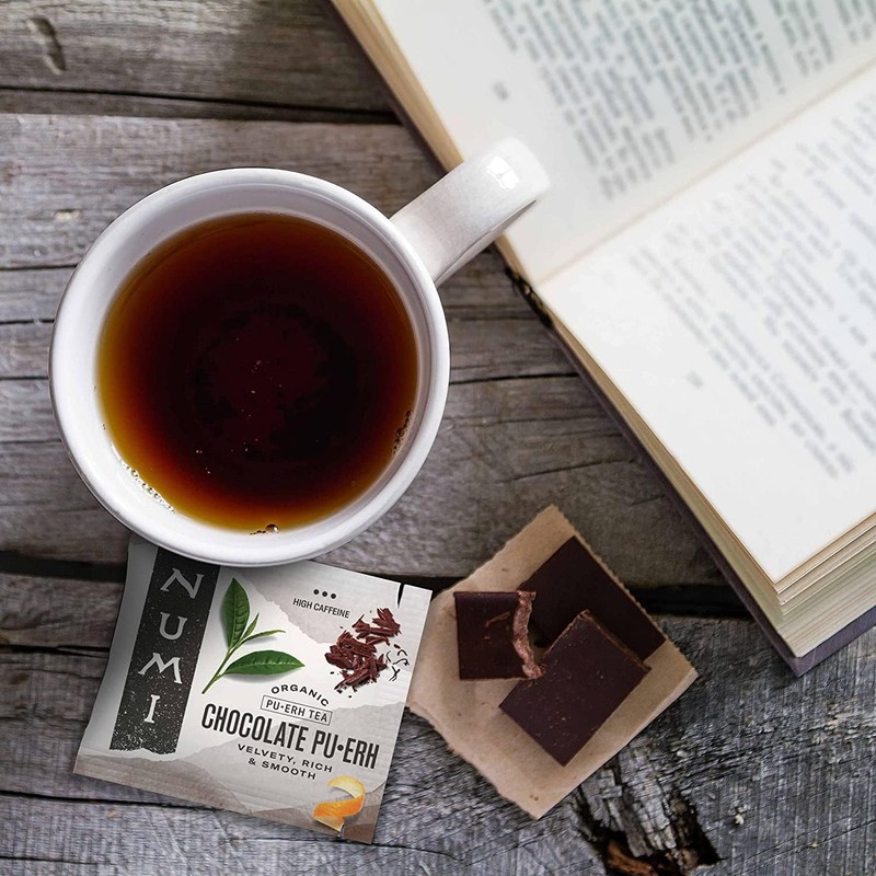 Numi Organic Chocolate Pu-erh Tea, 16 Dark Tea Bags, Aged