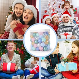GOGOSO Pearl Ball Pit Balls Stars - Safe and Healthy Play Balls for Toddlers and Kids' Sensory Play and Therapy Sessions, Pink+Green+Gold+Blue+White