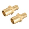 sourcing map Brass Reducer Barb Hose Connector Adapter 21 mm