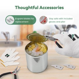 Huanyu Commercial Can Opener Manual Table Mounted 28.5''/72cm Heavy Duty Adjustable for Cans Up to 22” Tall with 3 Stainless Steel Blades & Stainless Steel Base for Restaurant, Bars, Hotel, Home