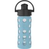 Lifefactory 12-Ounce Glass Water Bottle with Active Flip Cap and