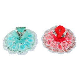 Set of 2 Laddu Gopal Dress Cloth Bhagwan Poshak of God Bal Gopal Kanha Krishna Kanhaiya Dev Vastra for Metal Idol Statue for Indian Traditional Janmashtami Festival(Size:-1-2 No.Dia-6")(Pink,Green)