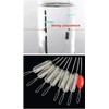 Milepetus 200Pcs Fishing Bobber Stopper,7 in 1 Soft Silicone Transparent