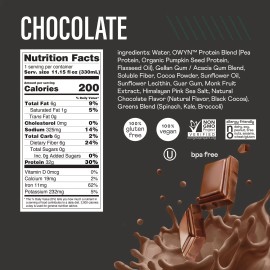ProElite OWYN Pro Elite 32g Plant Protein Shake Chocolate 11.15oz 15 Pack Keto Vegan.