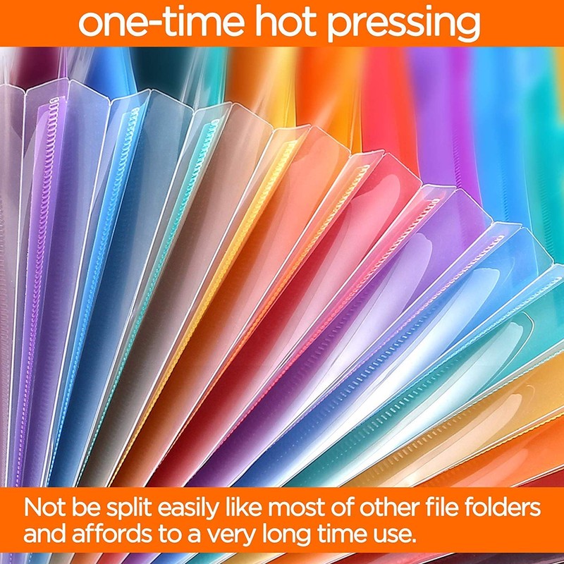 24 Pockets Expanding File Folder with Lid - Plastic Portable