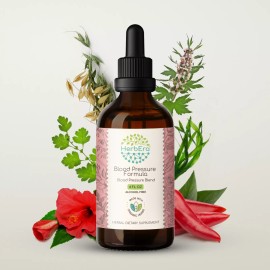 HerbEra Blood Pressure Formula Alcohol-FREE Tincture. Blood Pressure Blend - 4 fl oz