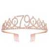 BRT Bearingshui 79th Birthday Sash and Tiara for Woman, Rose