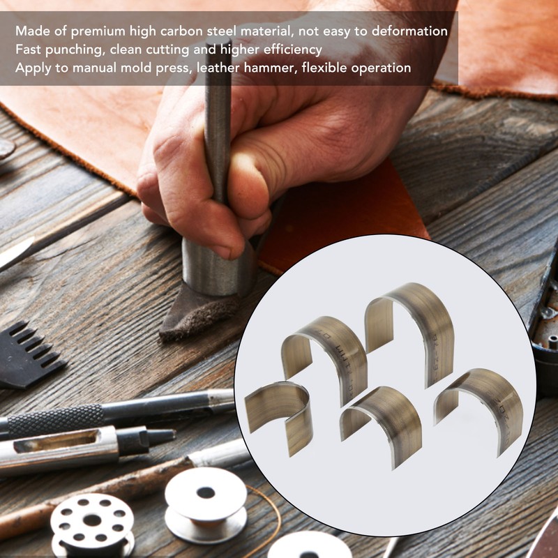 10 Pcs Leather Cutting Mold Hand Made DIY Semi Circular