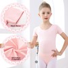 Monbessi Ballet Leotard for Girls Basic Short Sleeve Toddler Dance