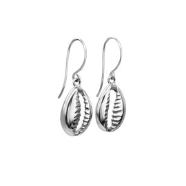 81stgeneration Women's 925 Sterling Silver Cowrie Shell Seashell Boho Dangle Drop Earrings