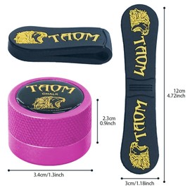 TAOM Pool Chalk Holder with Fixed Belt Clip, Portable Magnetic Clip Pocket Chalker, Mini Chalk Holder Pool Billiards, Pool Cue Chalk Case Container Box for Billiard