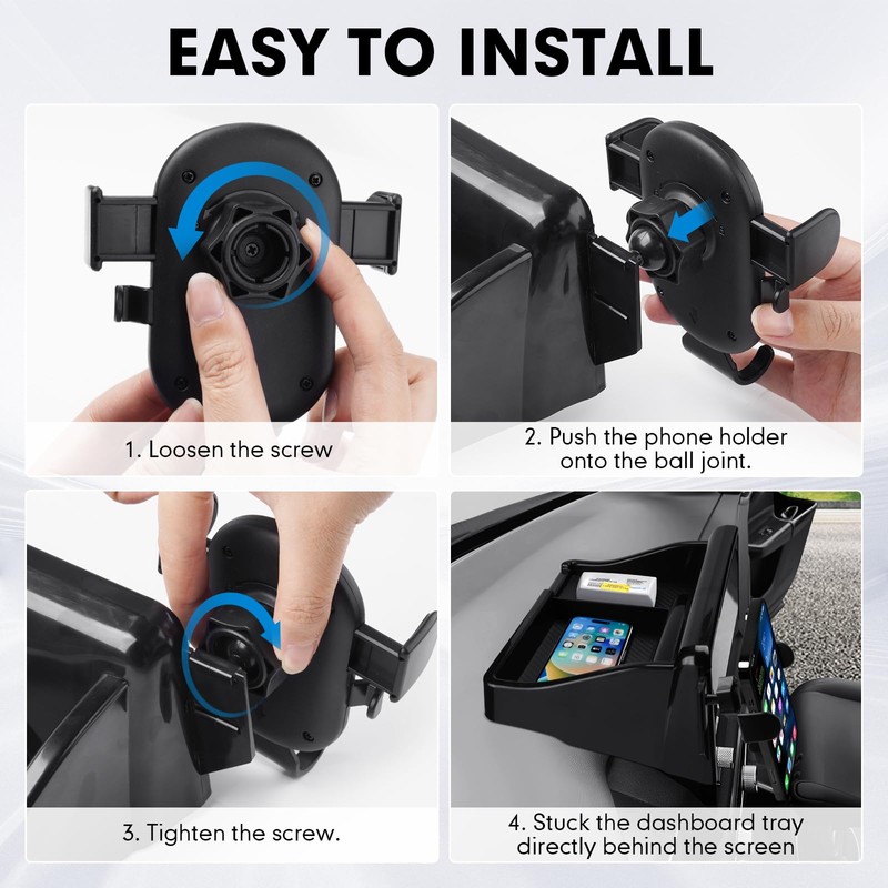 FIILINES Dashboard Storage Tray & Phone Holder Compatible with Honda