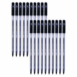 CLARO A-one Ballpoint Pens, BLACK, Medium Point (1.0mm), Pack of 50, Smooth Ball Pens, Pens for School Office Home Everyday Use