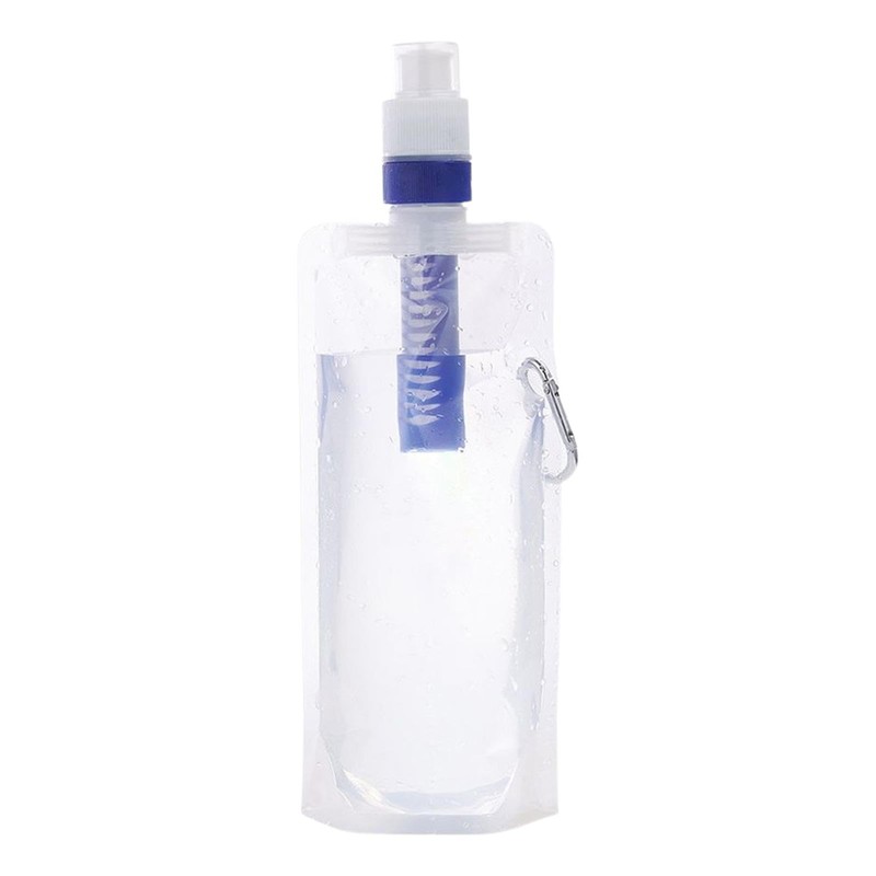 Foldable Filtered Water Bottle - Hiking Water Filter,Reusable Water Pouch