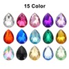 MECCANIXITY 20PCS Flat Back Acrylic Teardrop Gems 18x25mm Artificial Rhinestones