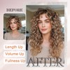 Bouncy Curly Hair Extensions, 4PCS Synthetic Clip in Hair Extensions