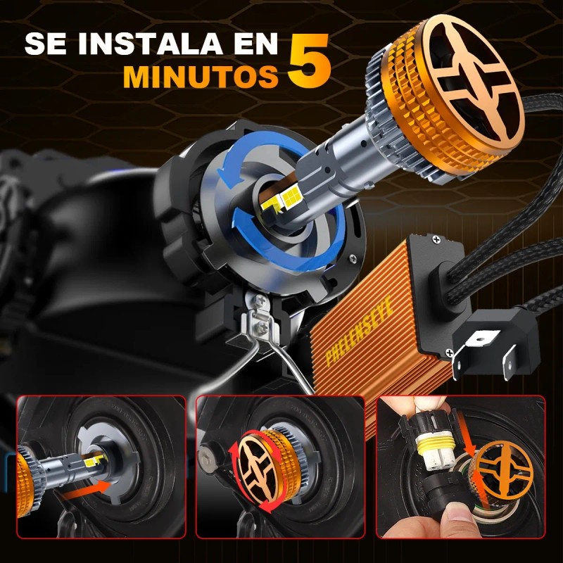 Kit De Faros H4 H11 H7 9005 9006 Auto Luz