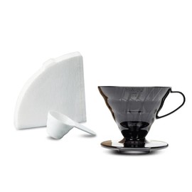 Hario VD-02-TB-EU Coffee Brewer, Filter Paper, Scoop, V60, Plastic