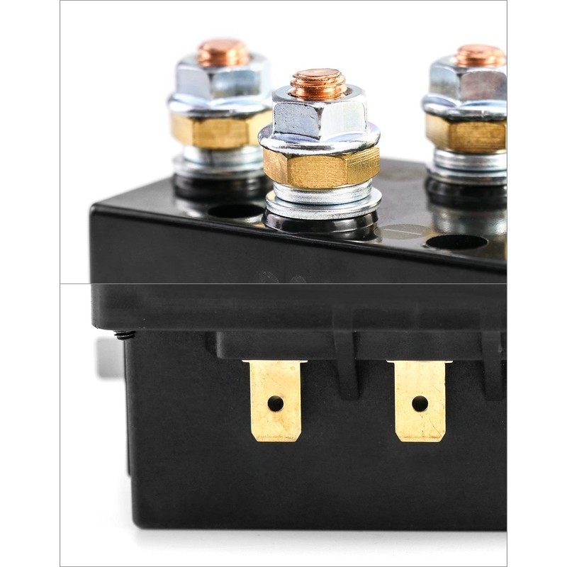 QWORK Solenoid Relay, 2 Pack 12V 500A Winch Relay Solenoid