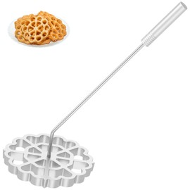 Foribyw Aluminum Alloy Rosette Molds 12cm Detachable Bunuelos Cookie Maker Mold Reusable Flower Bunuelos Cookie Mold for Kitchen Baking Cooking