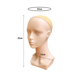Generic Manikin Head ，Female Bald Mannequin Head ， for Necklace， Design Display ，Wigs ，Hair Salon ，Makeup