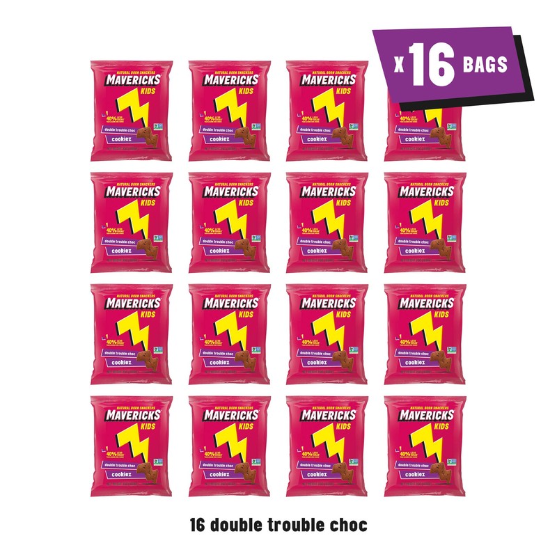 Mavericks Kids Snacks, Double Chocolate Cookies, Healthy Low Sugar, Vegan