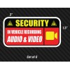 Silverbird Graphics In vehicle recording security sticker CCTV decal car
