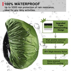 Frelaxy Waterproof Backpack Rain Cover, Upgraded Triple Waterproofing, Antislip Cross Buckle Strap, for Hiking, Camping