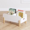 UTEX Montessori Bookshelf for Toddlers, Wooden Book Caddy with Adjustable
