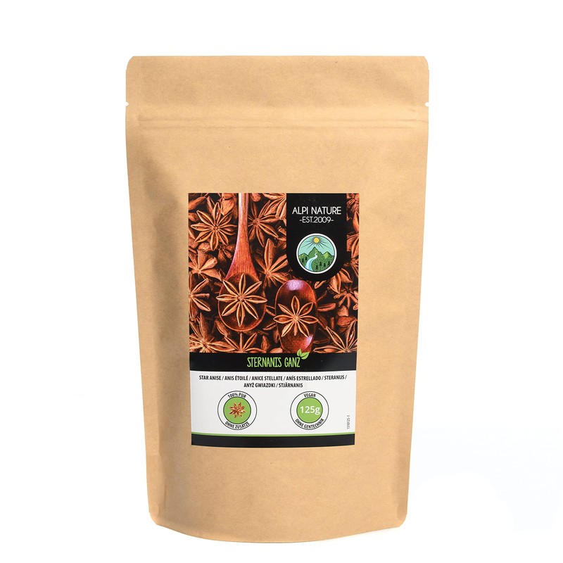 Star anise whole (125g, 4.4oz), Star anise pods, star anise