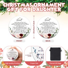 Patelai Aunt Ornaments 2024 Christmas Hanging Ornament from Niece Nephew Great Aunt Pregnancy Ornaments Forever Best Aunt Ceramic Gifts Keepsake Birthday Party Supplies Double Sided Printing
