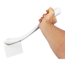 KMINA - Long Handled Bottom Wiper for Disabled, Toilet Aids for Wiping, Toilet Assist Tool, Bottom Wiping Aid, Self Assist Toilet Aids, Mobility Toilet Aids for the Elderly, Bottom Cleaner Aid