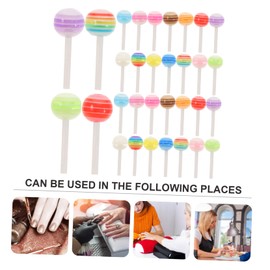 Beavorty 50pcs Cute Cartoon Lollipop Nail Art Accessories for Manicure Bead Shaped Charms Unique Nail Decors for Parties and Special Occasions