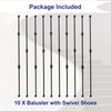 Sidasu 10 Pack Iron Balusters Hollow Double Knuckle Stair Spindles