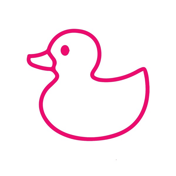 Decal Stickers of Rubber Duck Ducky Bath Toy 1 (Pink)