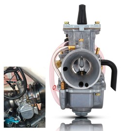 24mm PWK Carburetor Motorcycle Power Jet Carb Racing Performance Universal for 50cc 100cc Pit Dirt Bike Motocross Enduro On/Off Road ATV Quad Scooter (Regular)