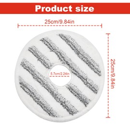 GFRED 3Pcs Mop Pads Replacement Microfiber Compatible With Vileda Spin and Clean Floor and Bucket Mop Head Refills For Cleaning Floor (Grey)